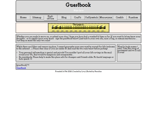 pages/guestbook screenshot
