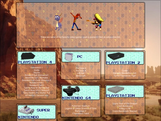 about/games screenshot