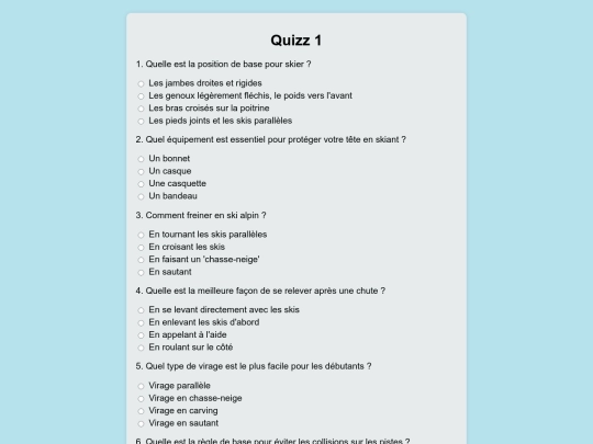 QuizzSki screenshot