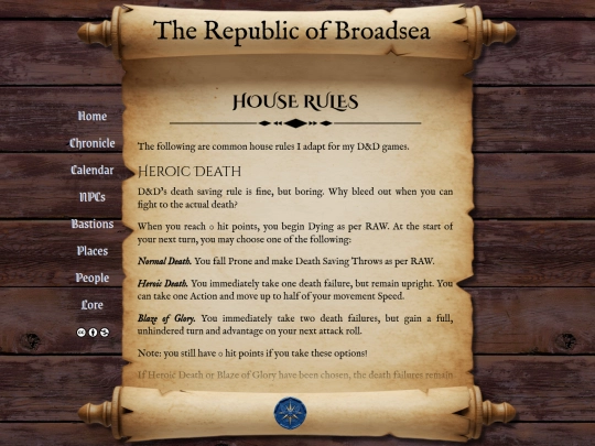 houserules screenshot