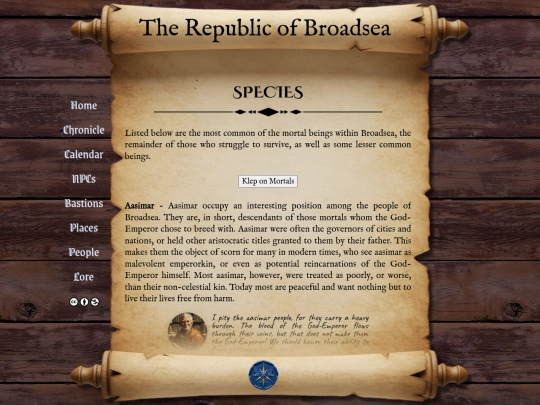 species screenshot