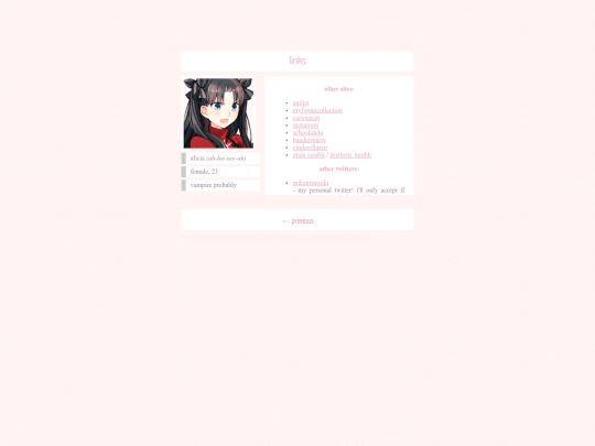 links screenshot