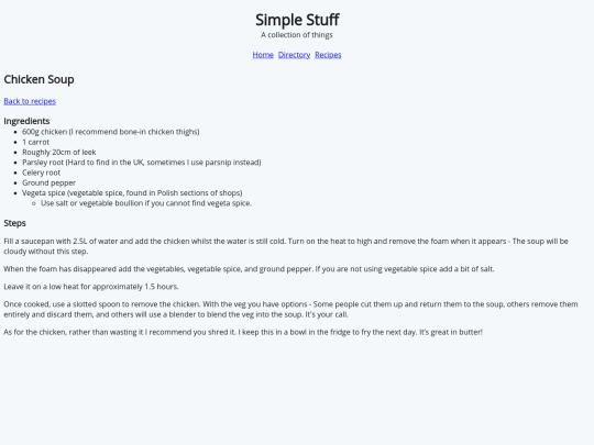 recipes/chicken-soup screenshot