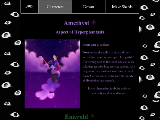 Websight/closed_eyes_characters screenshot