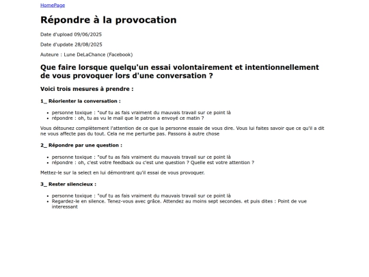 DeveloppementPersonnel/provocation screenshot