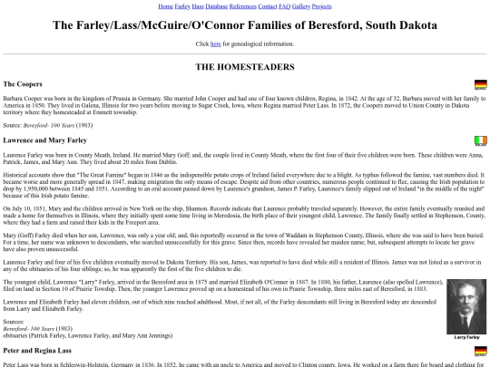 genealogy/farleyhass/frlypage screenshot