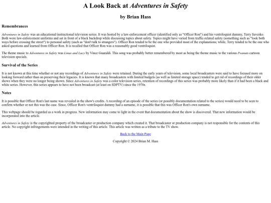 tv/teachingbytv/adventuresinsafety screenshot