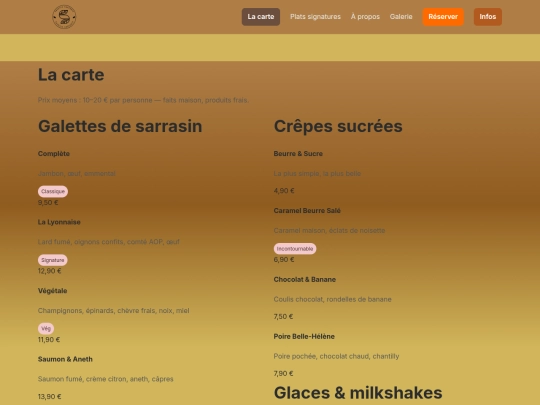 menu screenshot