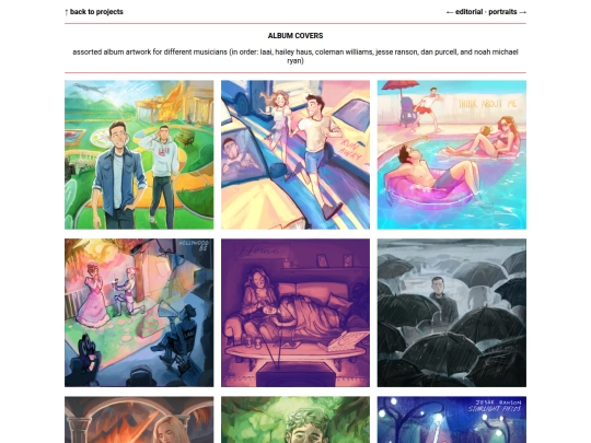page/projects/albums screenshot