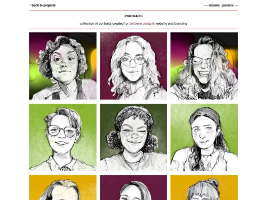 page/projects/portraits screenshot