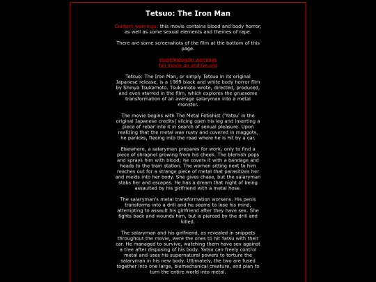 dark/pages/tetsuo screenshot