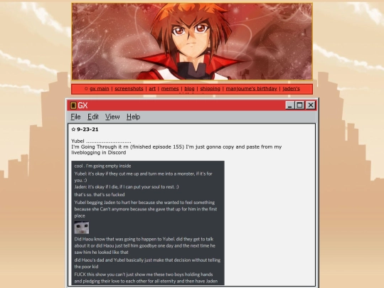 yugioh/gx/blog screenshot