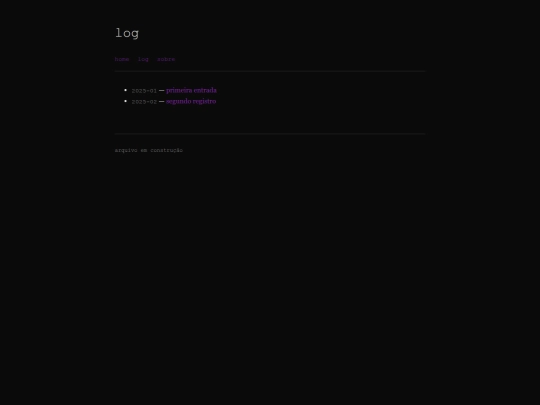 log screenshot