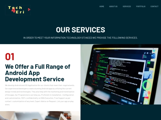 services screenshot