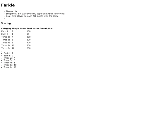 farkle screenshot