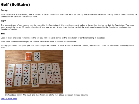 golfsolitaire screenshot