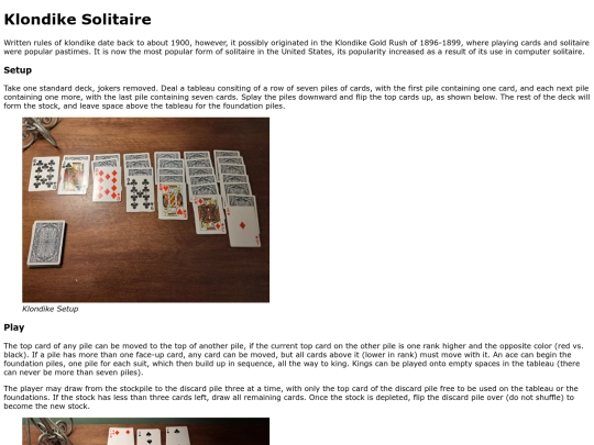 klondike screenshot