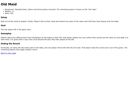 oldmaid screenshot