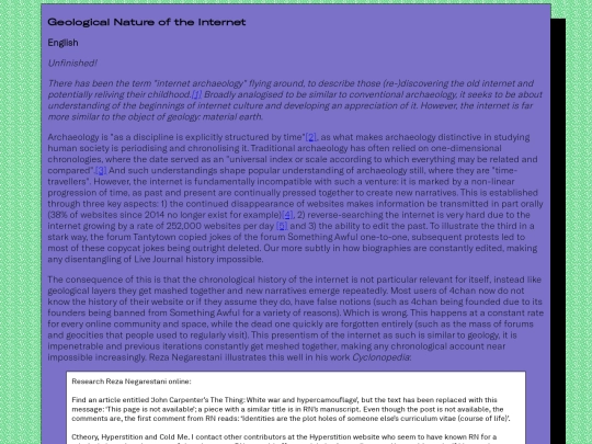 InternetArchaeologyorInternetGeology screenshot