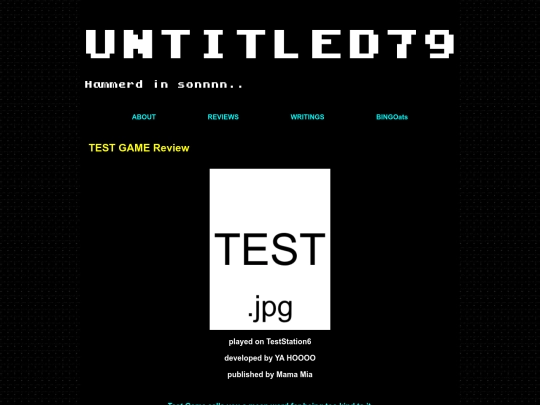 reviews/testgame screenshot