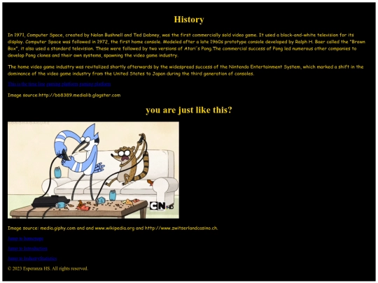 history screenshot