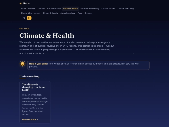 en/climat-sante screenshot