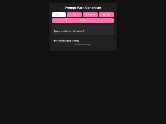 Promptpack screenshot