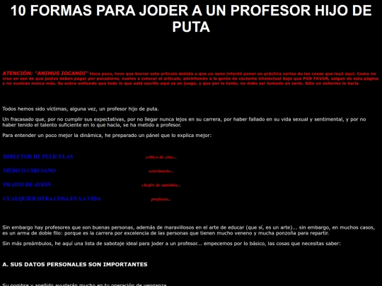 dross/Articulos/2005/PROFESORJOPUTA screenshot