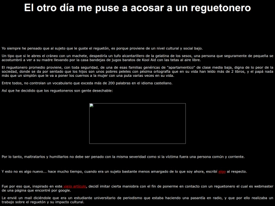 dross/Articulos/2006/acoseaunreggaetonero screenshot