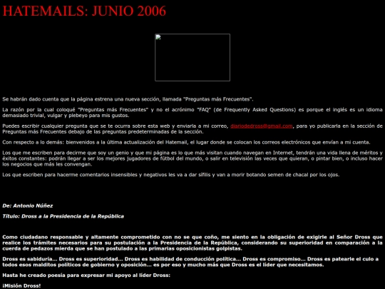 dross/Hatemails/2006/Junio2006 screenshot