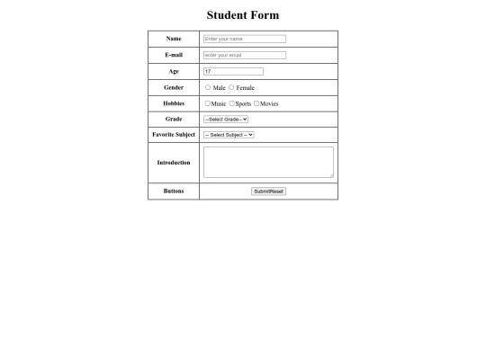 myform screenshot