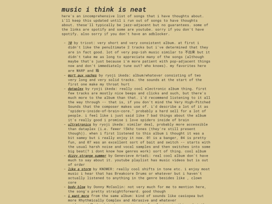 blog/musics screenshot
