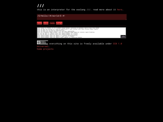 projects/slashes screenshot