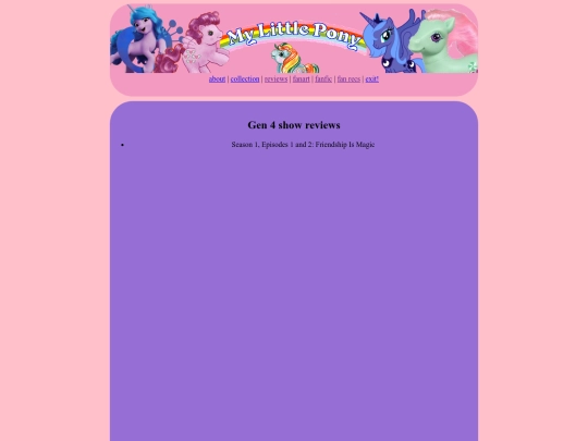 fansites/mlp/reviews screenshot