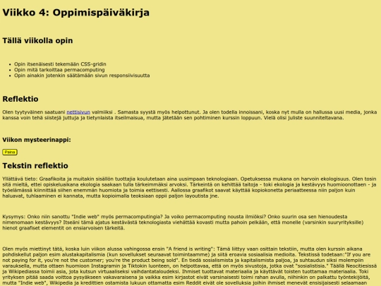 oppimispaivakirja/vko4 screenshot