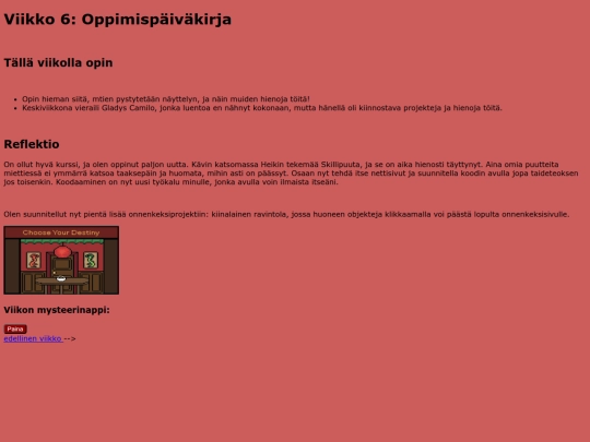 oppimispaivakirja/vko6 screenshot