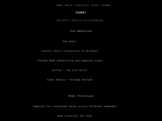 links screenshot