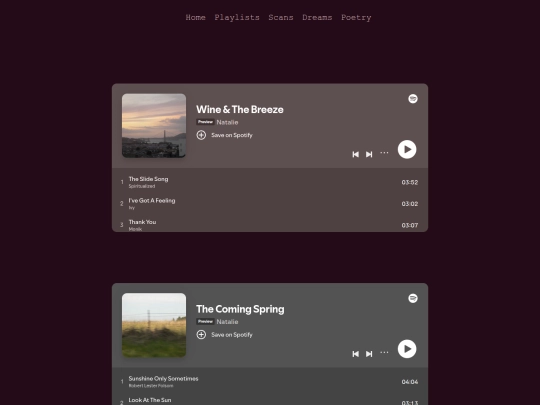 playlists screenshot