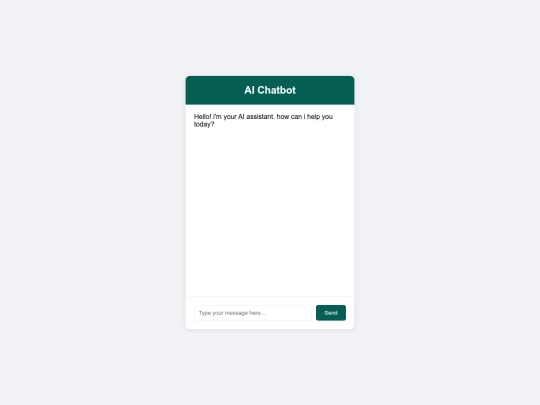 ai chatbot screenshot