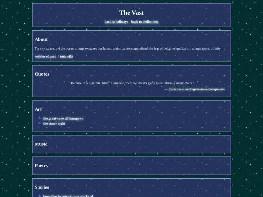 dedications/vast screenshot