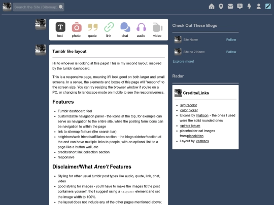 layouts/tumble screenshot