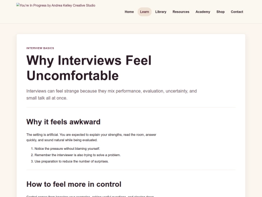 learn-why-interviews-feel-uncomfortable screenshot