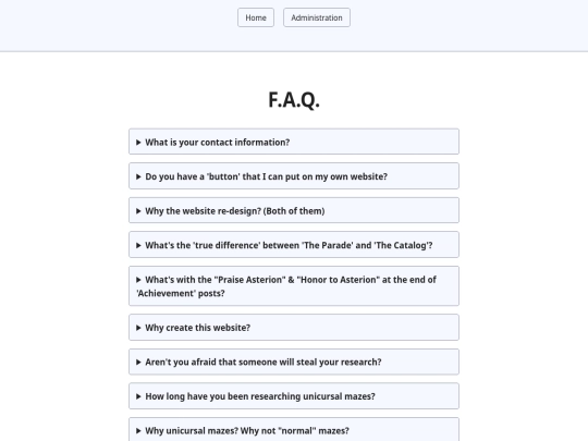 admin/faq screenshot