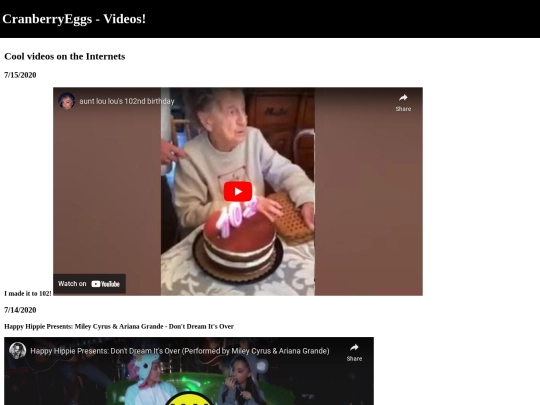 videos screenshot
