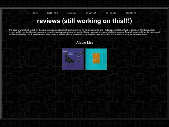 music/reviews screenshot