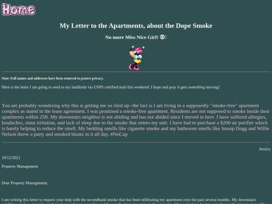 lettertotheapartments screenshot