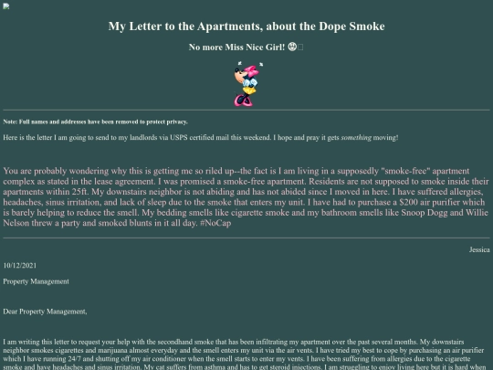 lettertothemanager screenshot