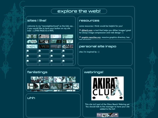 links screenshot