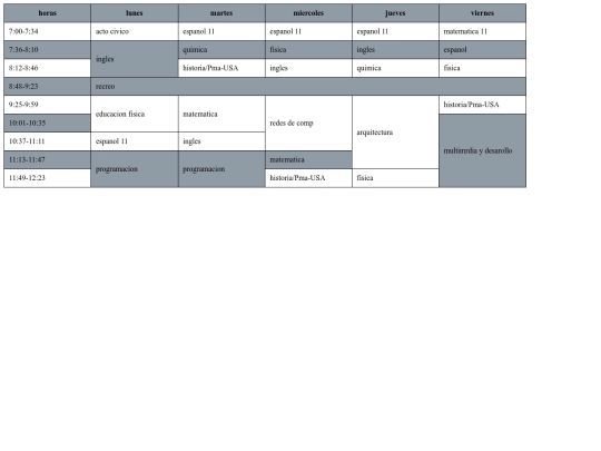 horario screenshot