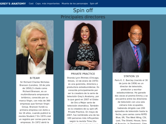 paginas/spinof screenshot
